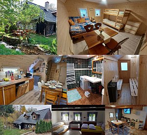 Dom drewniany nad strumieniem [Powiększ - nowe okno]